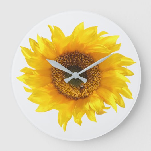yellow sunflower large clock ラージ壁時計 (正面)