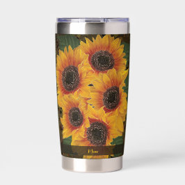 Yellow Sunflower Soul 保温保冷タンブラー