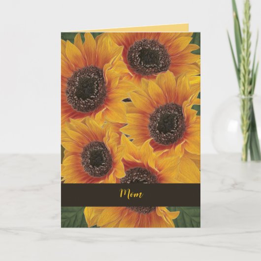 Yellow Sunflower Soul Mother's Day Card カード (正面)