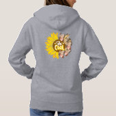 Yellow Sunflower trendy vibrant color paper art パーカ (裏面)