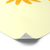 Yellow Sunflowers Painting Peace Sign Posters ポスター (角)