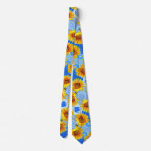 Yellow Sunflowers Summer Neck Tie ネクタイ (裏面)