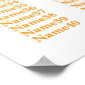 Yellow Sunshine Seating Chart For Baby Girl Shower ポスター (角)