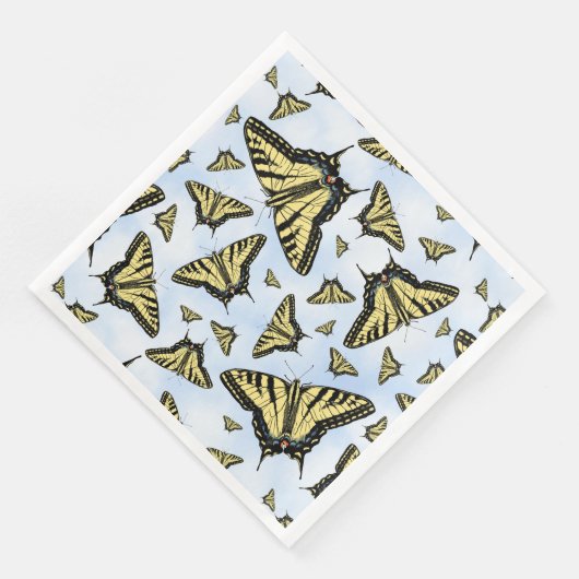 Yellow Swallowtail Butterflies Blue Sky  (コーナー)