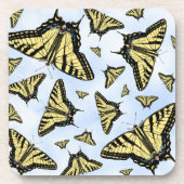 Yellow Swallowtail Butterflies Blue Sky Custom コースター (正面)