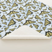 Yellow Swallowtail Butterflies Blue Sky Large シェルパブランケット (3/4)
