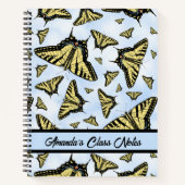 Yellow Swallowtail Butterflies Design Personalized ノートブック (正面)