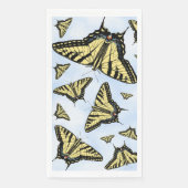 Yellow Swallowtail Butterflies Pattern on Blue Sky (正面)