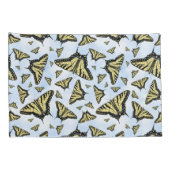 Yellow Swallowtail Butterflies Pattern on Blue Sky 枕カバー (裏面-右)
