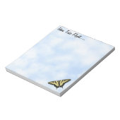 Yellow Swallowtail Butterfly Blue Sky Personalized ノートパッド (回転)