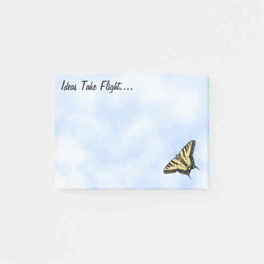 Yellow Swallowtail Butterfly Blue Sky Personalized ポストイット (正面)