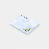 Yellow Swallowtail Butterfly Blue Sky Personalized ポストイット (アングル)