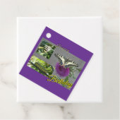 Yellow Swallowtail Collage Birthday Gift Tag フェイバータグ (インサイチュ)