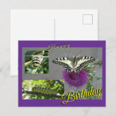Yellow Swallowtail Collage Birthday Postcard シーズンポストカード (正面/裏面)