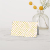Yellow Sweet Floral Baby Shower Folded Place Card プレイスカード (裏面)
