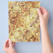 Yellow Swirly Marble Bulk Scrapbook Paper Pages チラシ (手)