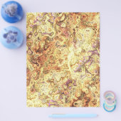 Yellow Swirly Marble Bulk Scrapbook Paper Pages チラシ (シングル)
