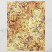 Yellow Swirly Marble Scrapbook Paper 2-Sided Page (正面)