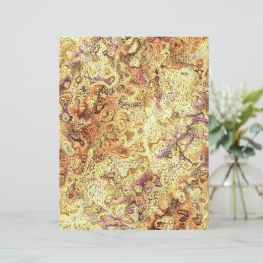 Yellow Swirly Marble Scrapbook Paper 2-Sided Page (スタンド正面)
