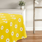 Yellow tablecloth with daisies  テーブルクロス