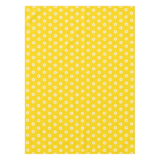 Yellow tablecloth with daisies  テーブルクロス (正面)