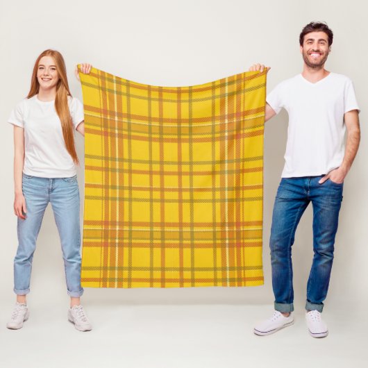 Yellow Tartan フリースブランケット (インサイチュ)