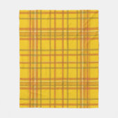 Yellow Tartan フリースブランケット (正面)