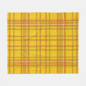 Yellow Tartan フリースブランケット (正面(横))