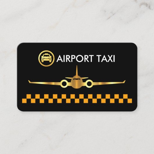 Yellow Taxi Boxes Gold Airplane 名刺 (正面)