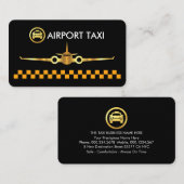 Yellow Taxi Boxes Gold Airplane 名刺 (正面/裏面)