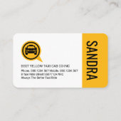Yellow Taxi Cab Icon Layers Driving 名刺 (裏面)