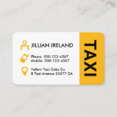 Yellow Taxi Cab Icons Driver 名刺 (正面)