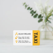 Yellow Taxi Cab Icons Driver 名刺 (スタンド正面)