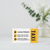 Yellow Taxi Cab Icons Driving 名刺 (スタンド正面)