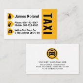 Yellow Taxi Cab Icons Driving 名刺 (正面/裏面)