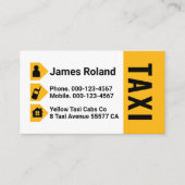Yellow Taxi Cab Icons Driving 名刺 (正面)