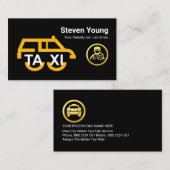 Yellow Taxi Car Station Wagon Driver 名刺 (正面/裏面)