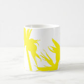 YELLOW - Tazon con Flor del paraíso en amarillo コーヒーマグカップ (中央)