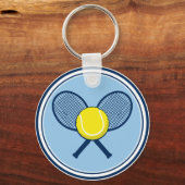 Yellow Tennis Ball Racket Keychain キーホルダー (裏面)