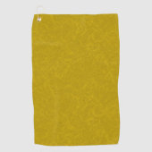 Yellow textured surface with swirling pattern ゴルフタオル (正面)