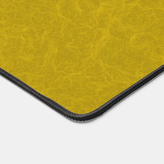 Yellow textured surface with  swirling pattern デスクマット (コーナー)