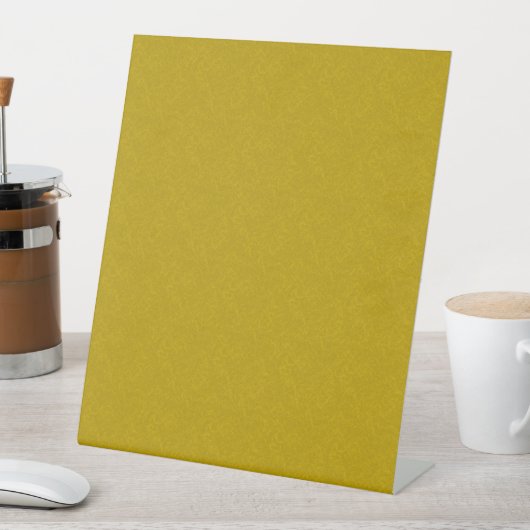 Yellow textured surface with  swirling pattern 台座サイン (インサイチュ)