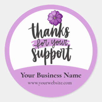 Yellow Thank you packaging sticker ラウンドシール