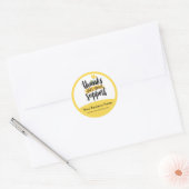 Yellow Thank you packaging sticker ラウンドシール (封筒)