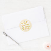 Yellow Thank You Packaging Sticker ラウンドシール (封筒)