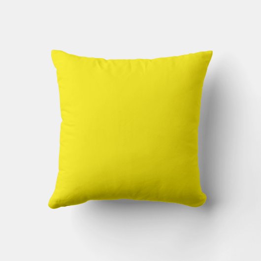 Yellow Throw Pillow with Thank You Text クッション (裏面)