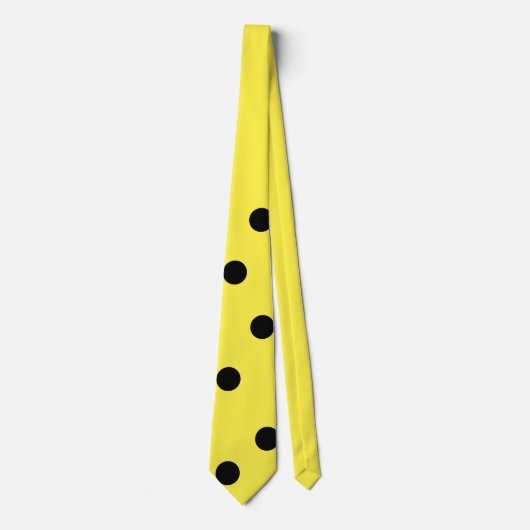 Yellow Tie with Black Dots - Man with Hat Costume ネクタイ (正面)