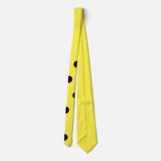 Yellow Tie with Black Dots - Man with Hat Costume ネクタイ (裏面)