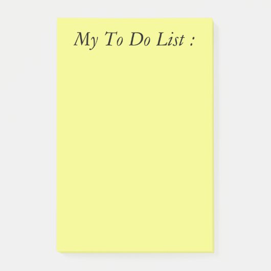 Yellow To Doリストの投稿 ポストイット (正面)