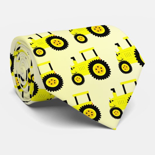 Yellow Tractor Design ネクタイ (ロール)